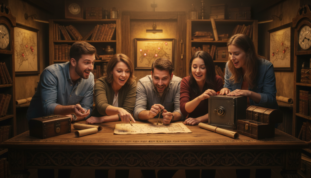 découvrez nos escape games spécialement conçus pour les entreprises, idéal pour renforcer la cohésion d'équipe et favoriser le team building de manière ludique et efficace.
