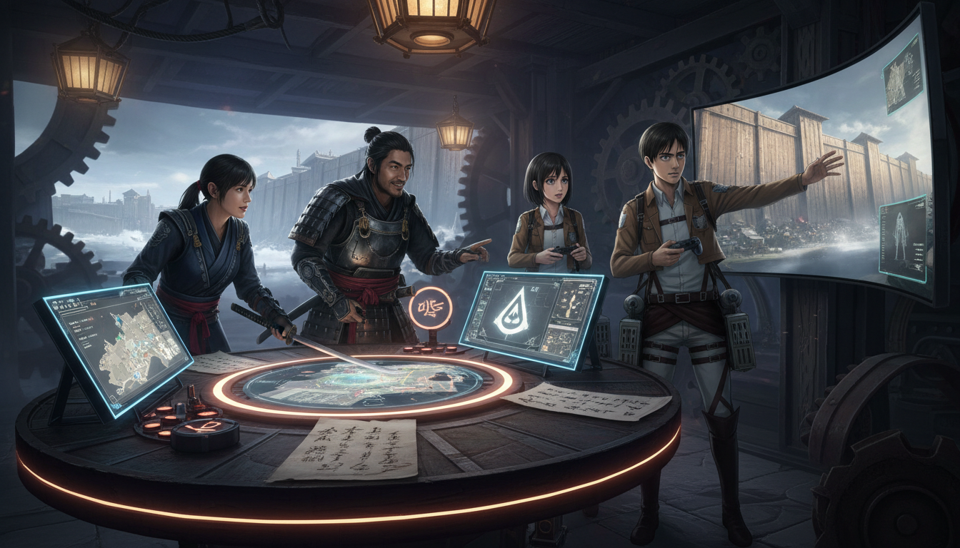 plongez dans l'univers captivant mêlant assassin's creed shadows et attack on titan, où aventures épiques et mystères s'entrelacent pour vous offrir une expérience unique.